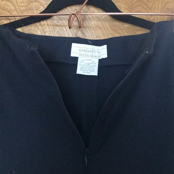 Smooth petite navy dress pants - Picture 3 of 7